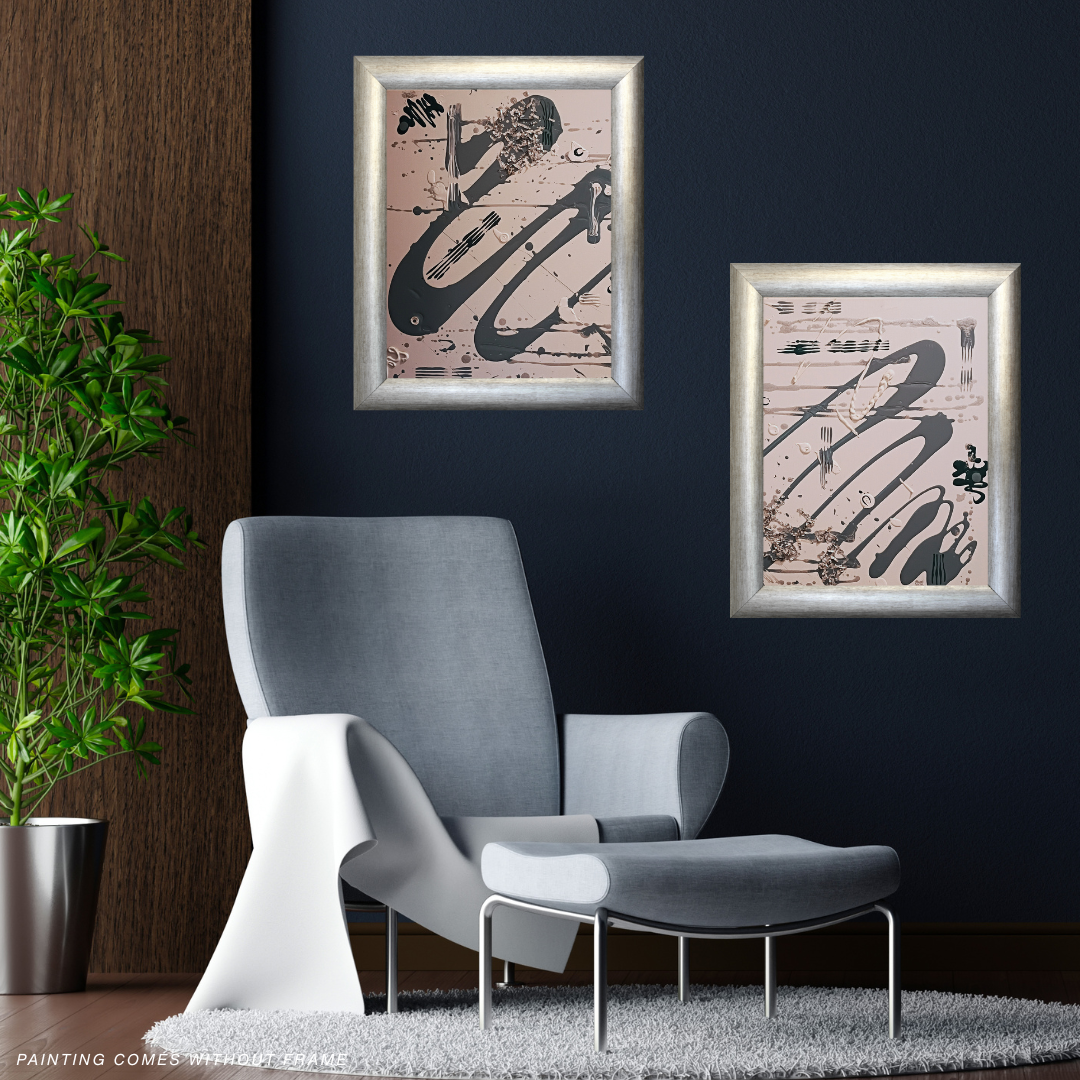 Blue Swirl Splatter | 20 x 16" (2)