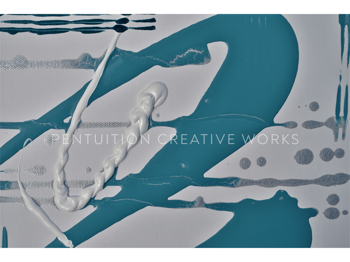 Blue Swirl Splatter, Detail 1, 2026 - Limited Giclée Edition