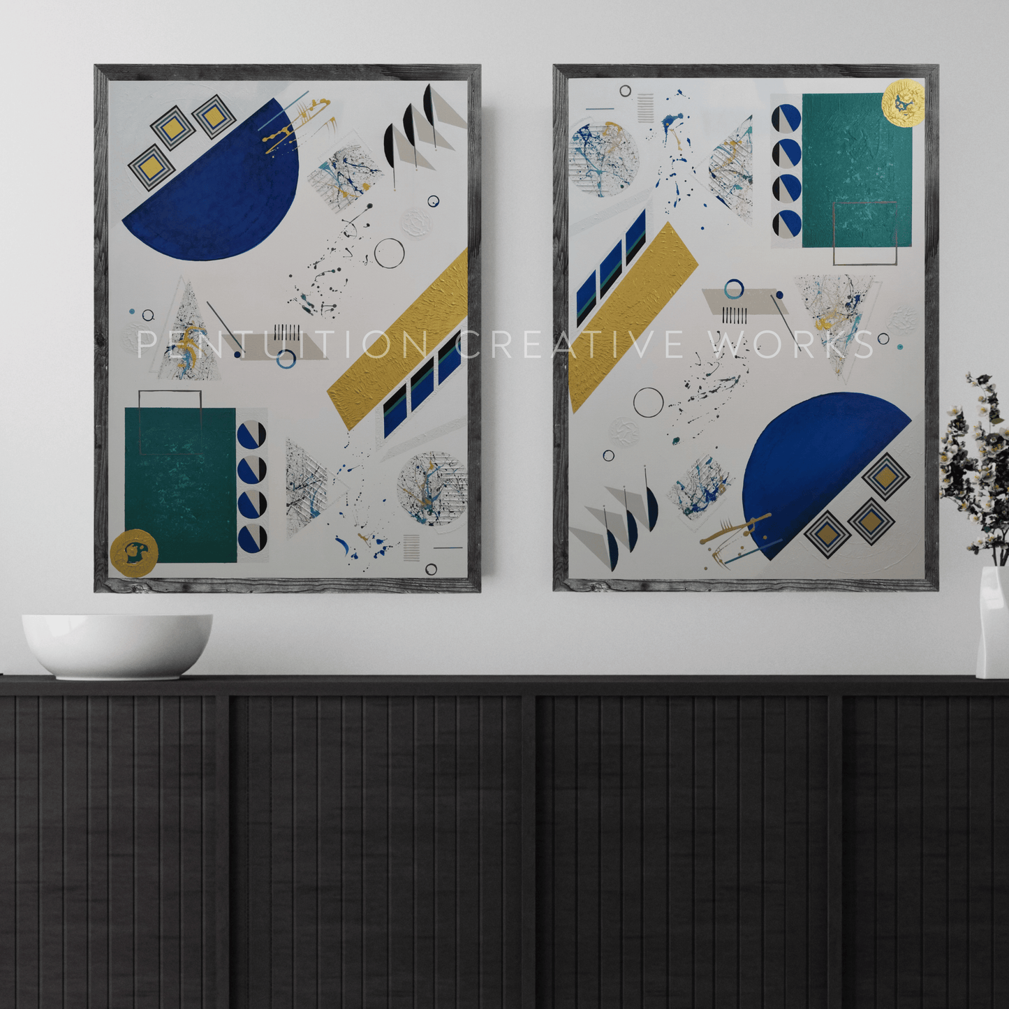 Spiritual Resonance | 48 x 36" Diptych