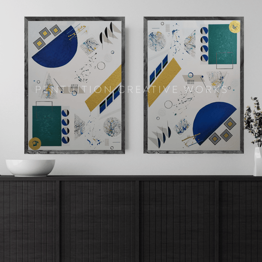 Spiritual Resonance | 48 x 36" Diptych